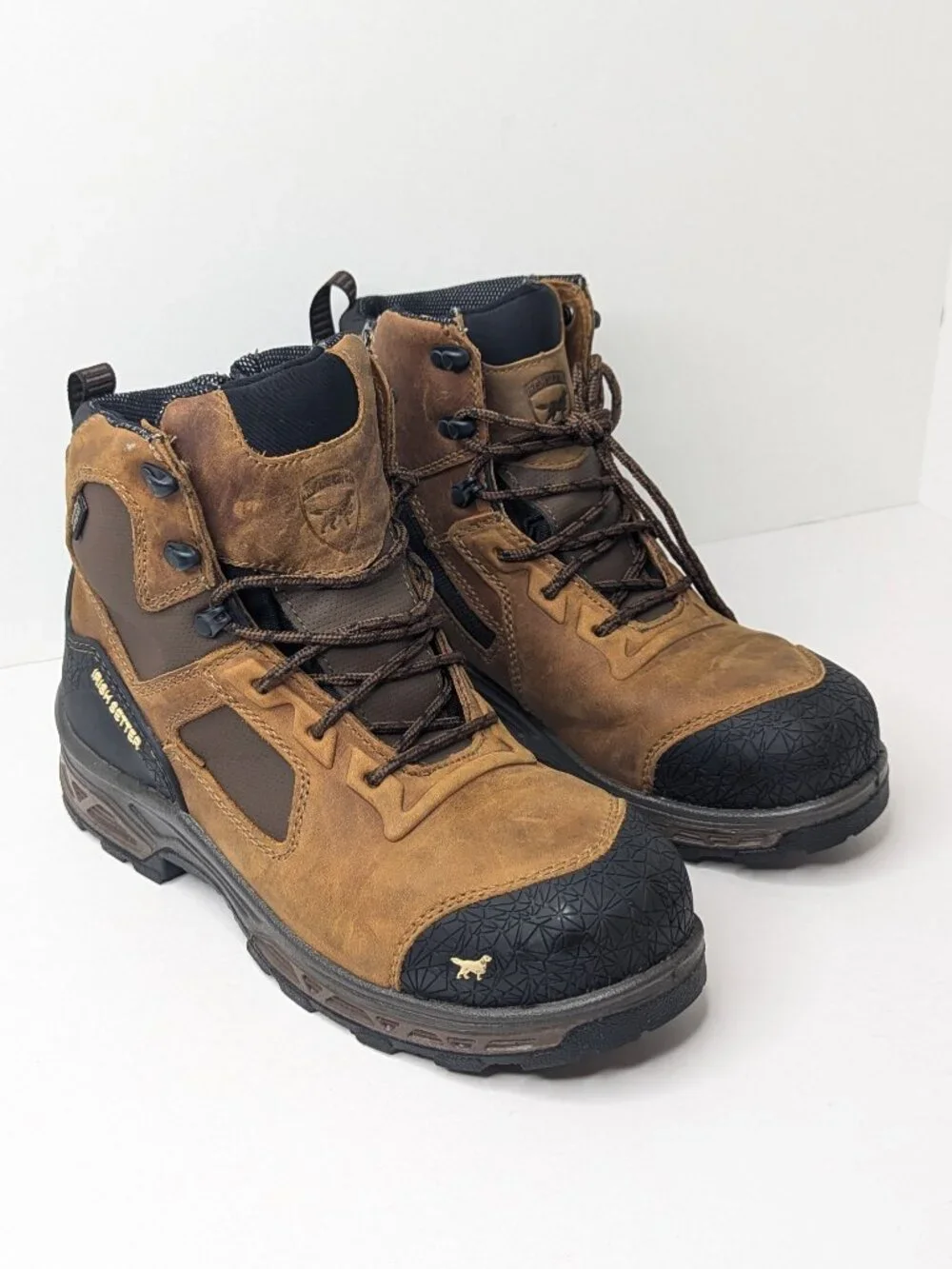 Irish Setter Kasota Safety Toe Work Boots Brown Leather Men's 8.5 Wide (EE)